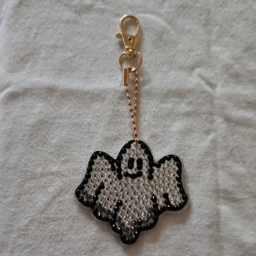 Rhinestone Ghost Keychain